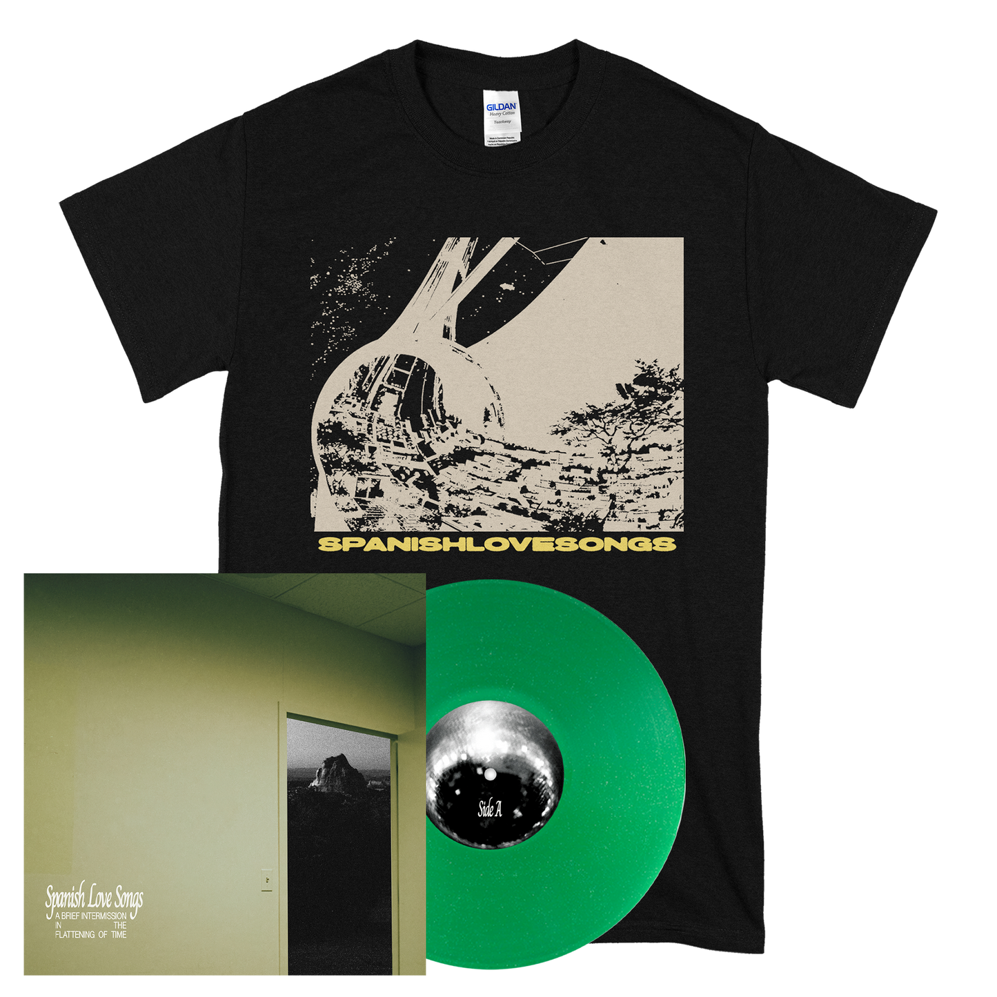 Spanish Love Songs (A Brief Intermission in the Flattening of Time) Green Glitter Vinyl Bundle