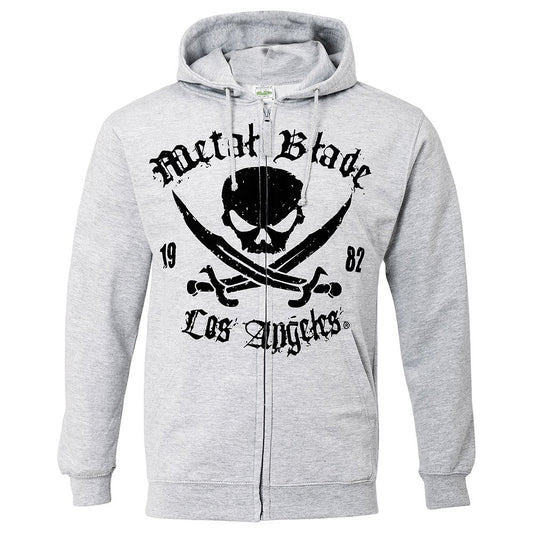 Metal Blade (Pirate Logo LA Grey) Zip-Hood