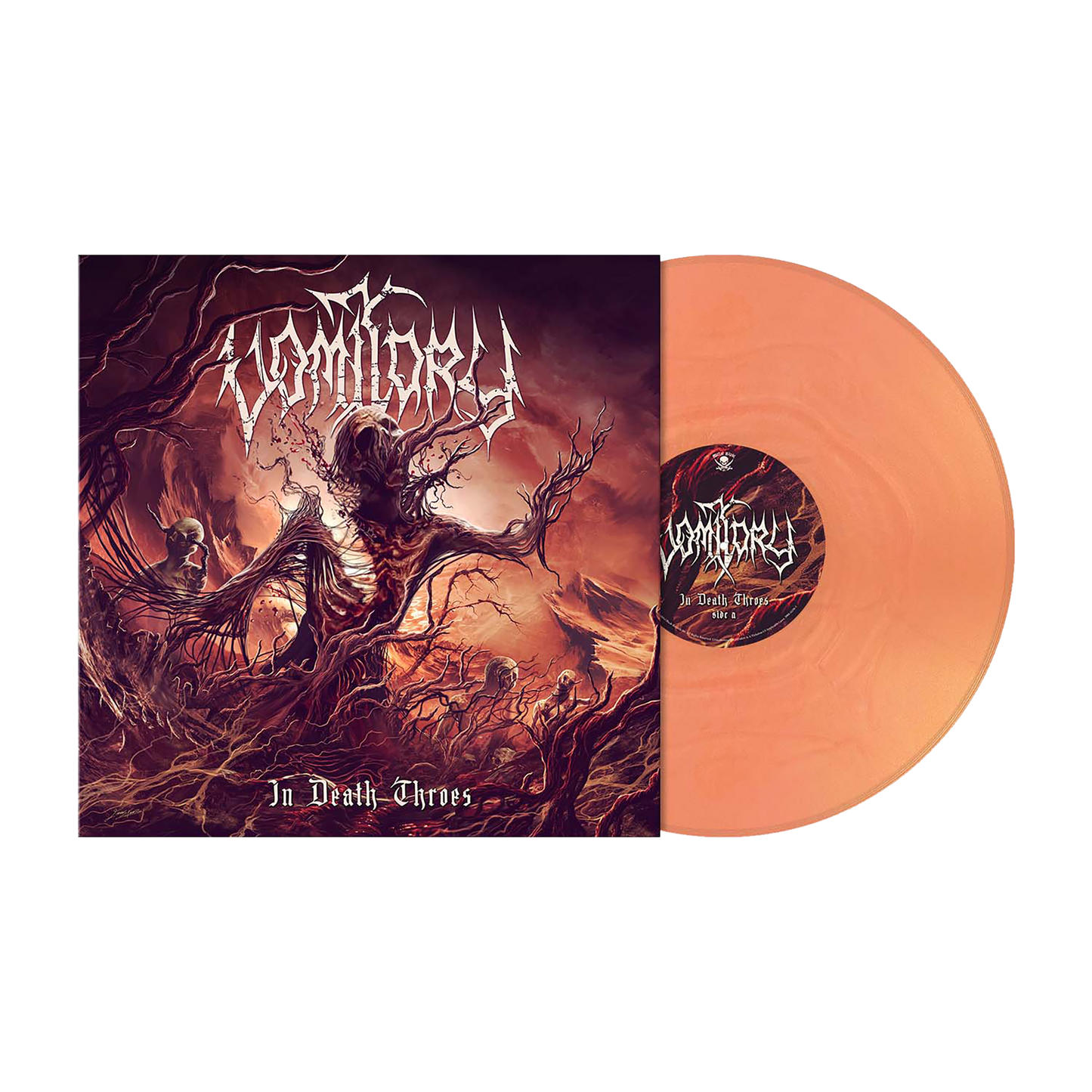 Vomitory (In Death Throes ) Coral Metallic Marbled Vinyl