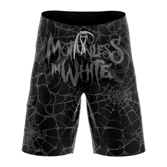 Motionless In White (Spiderweb) Board Shorts