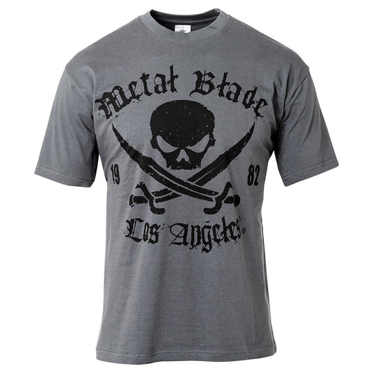Metal Blade (Pirate Logo LA Grey) T-Shirt