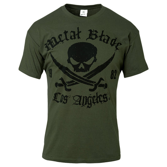 Metal Blade (Pirate Logo LA Green) T-Shirt