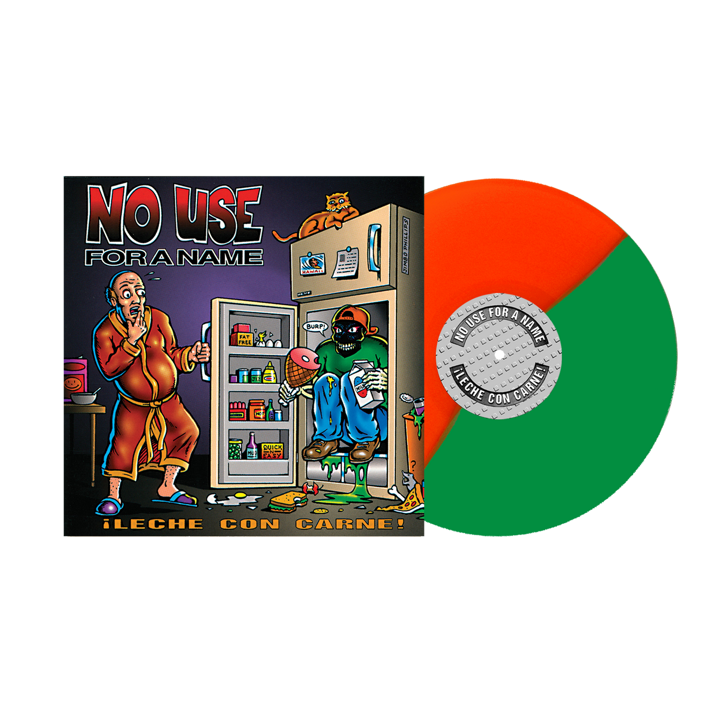 No Use For A Name (¡Leche Con Carne!) Orange/Green Split Vinyl