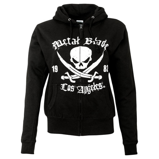 Metal Blade (Pirate Logo LA Black) Girl Zip-Hood