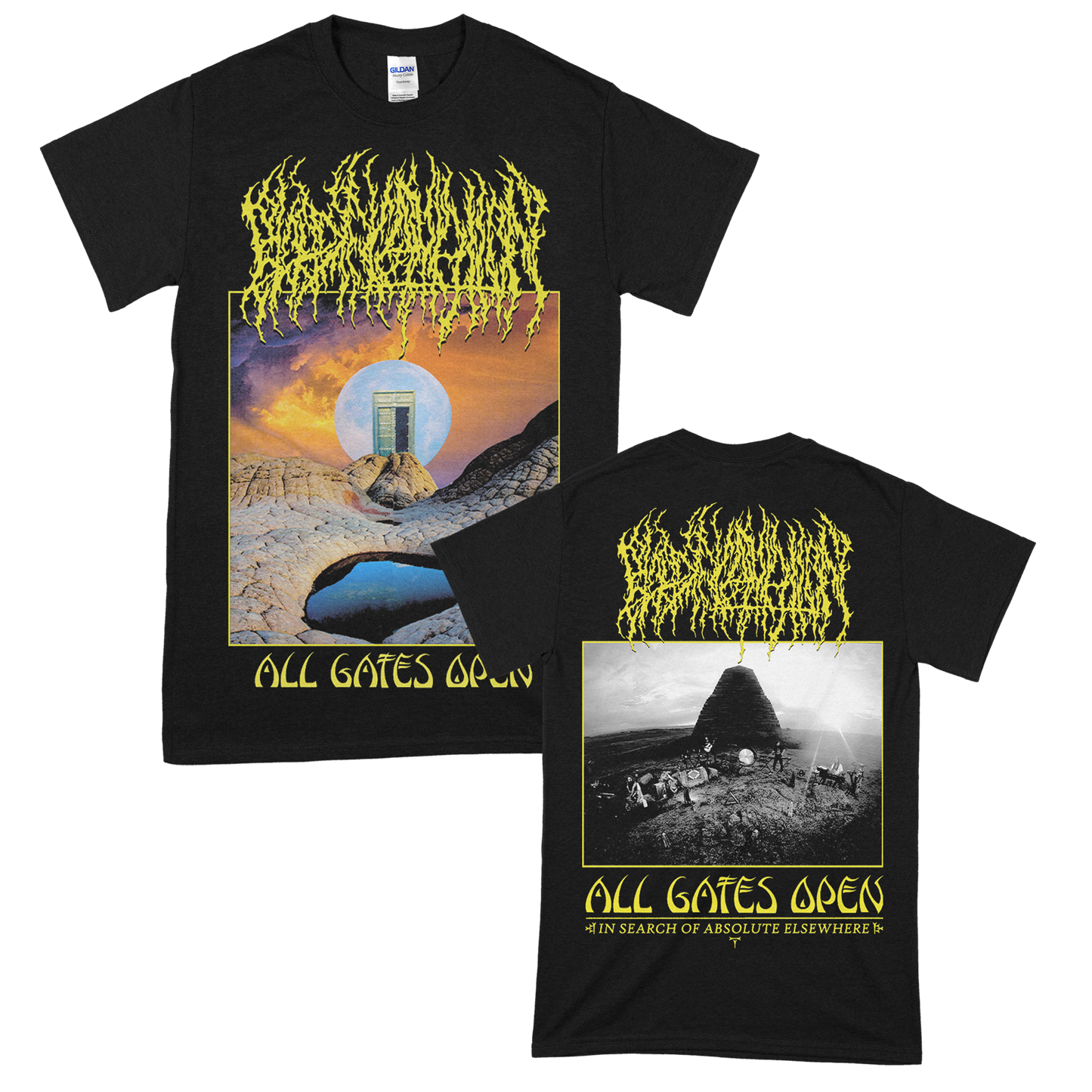 Blood Incantation (All Gates Open Album Cover Black) T-Shirt