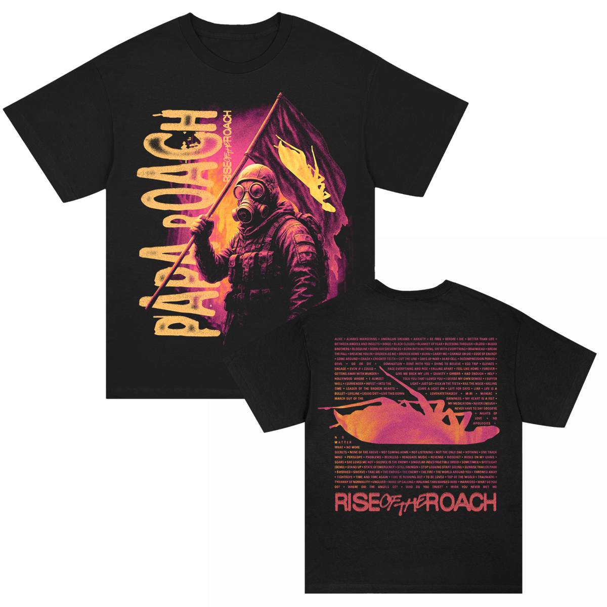 Papa Roach (Rise Of The Roach Song Titles) T-Shirt
