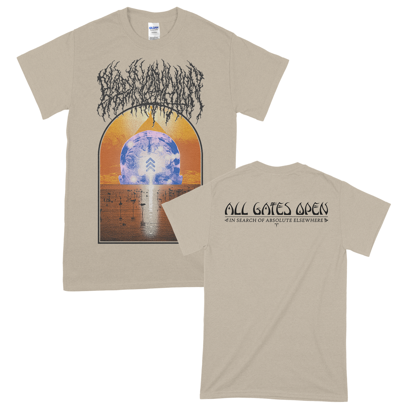 Blood Incantation (All Gates Open Back Cover Sand) T-Shirt