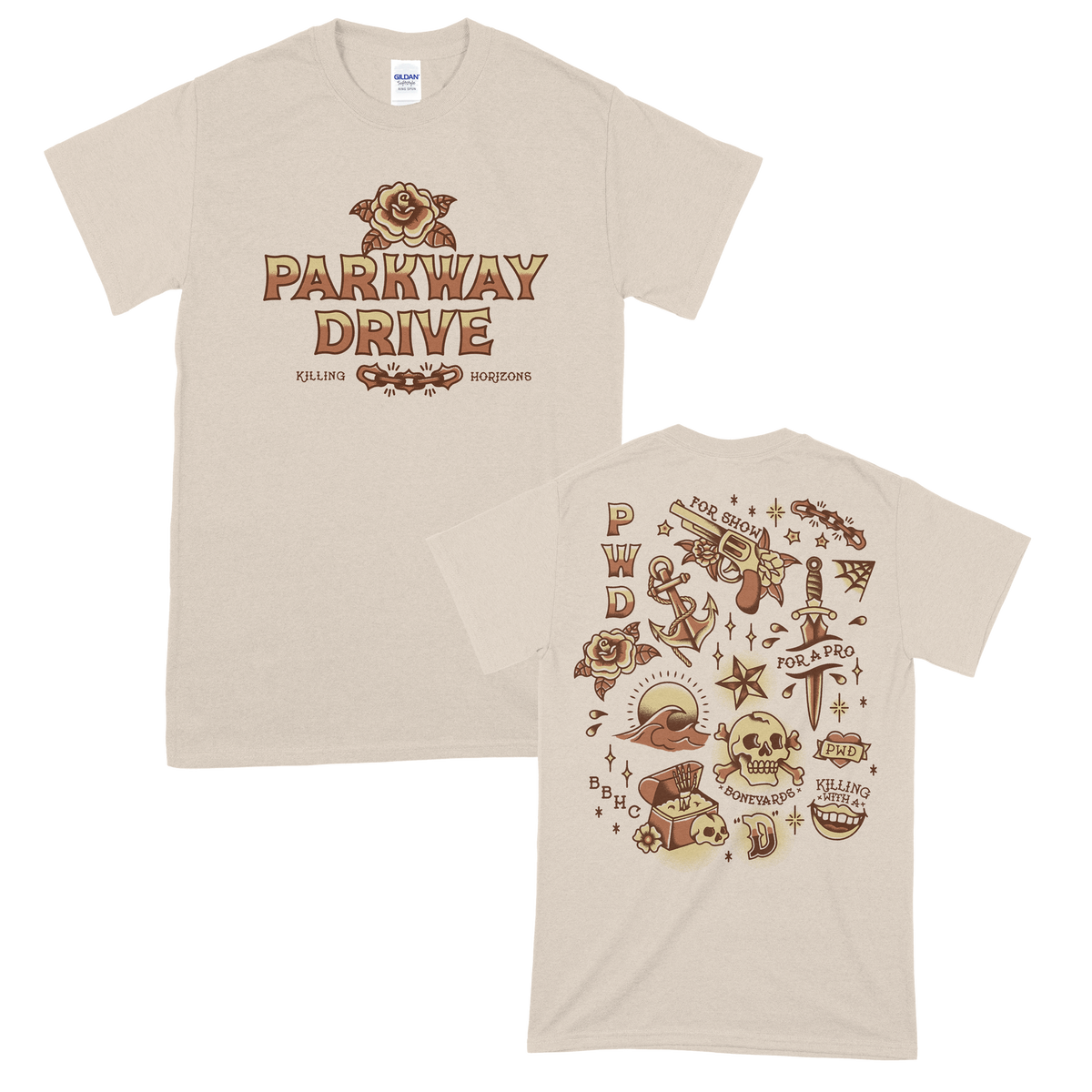 Parkway Drive (Killing Horizons Tattoo Flash Natural) T-Shirt