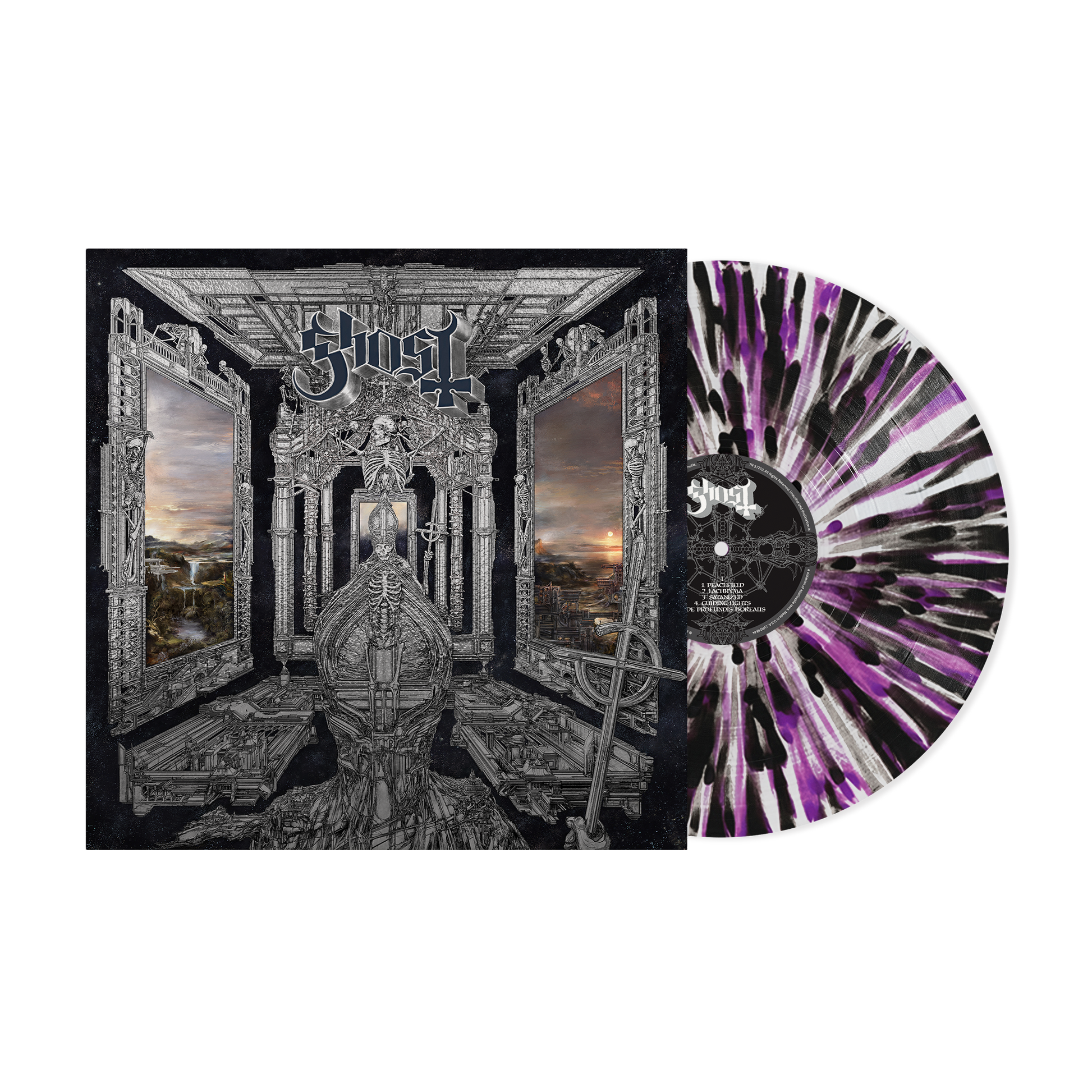Ghost (Skeletá) Purple Black Splatter Vinyl
