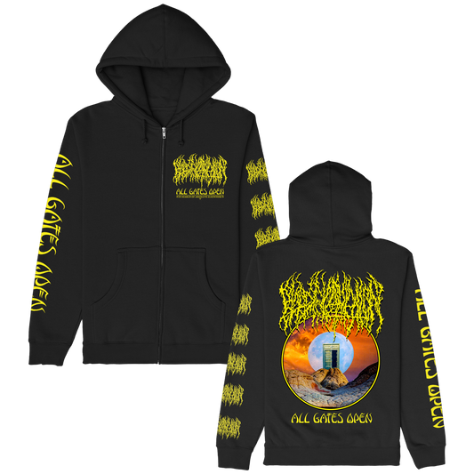 Blood Incantation (All Gates Open Album Cover Black) Zip-Hood