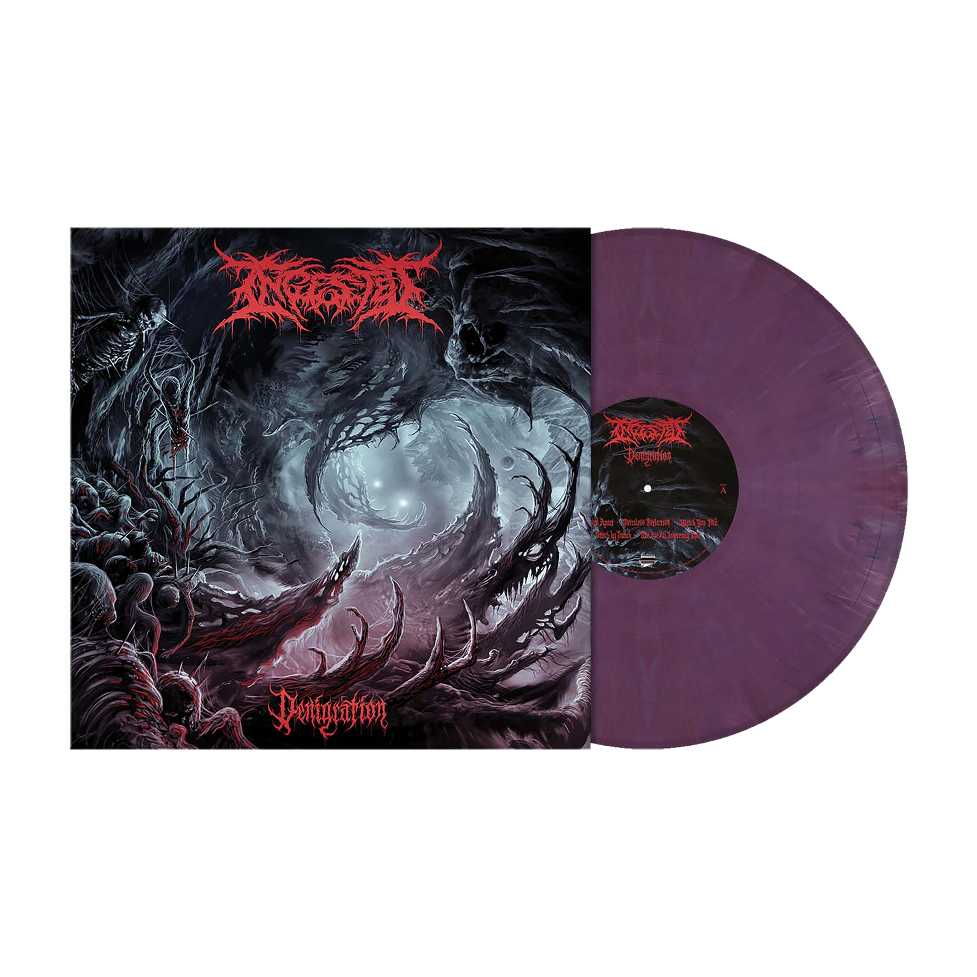 Ingested (Denigration) Purple with Red & White Highlights Vinyl