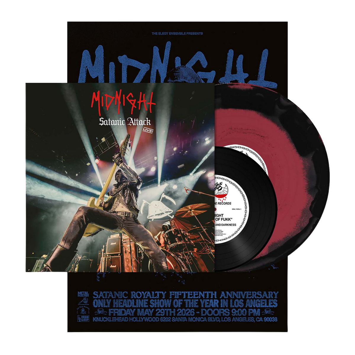 Midnight (Satanic Attack Live!) Red/Black A Side B Side Vinyl + 7Inch